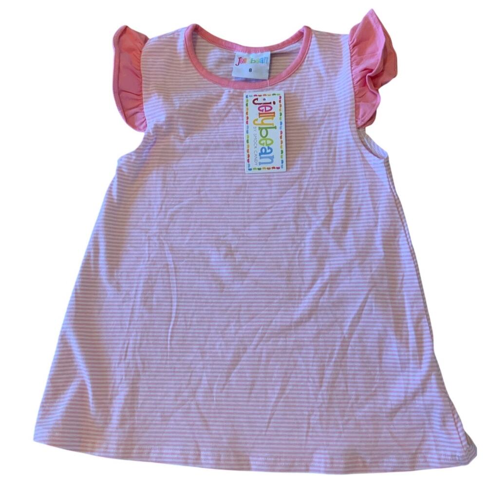 Jellybean by Smock Candy Olivia Flutter‎ Top-Stripe NWT size 8